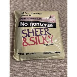 Vtg No Nonsense Tan Sheer & Silky Pantyhose Sandalfoot Size A Sealed Hosiery